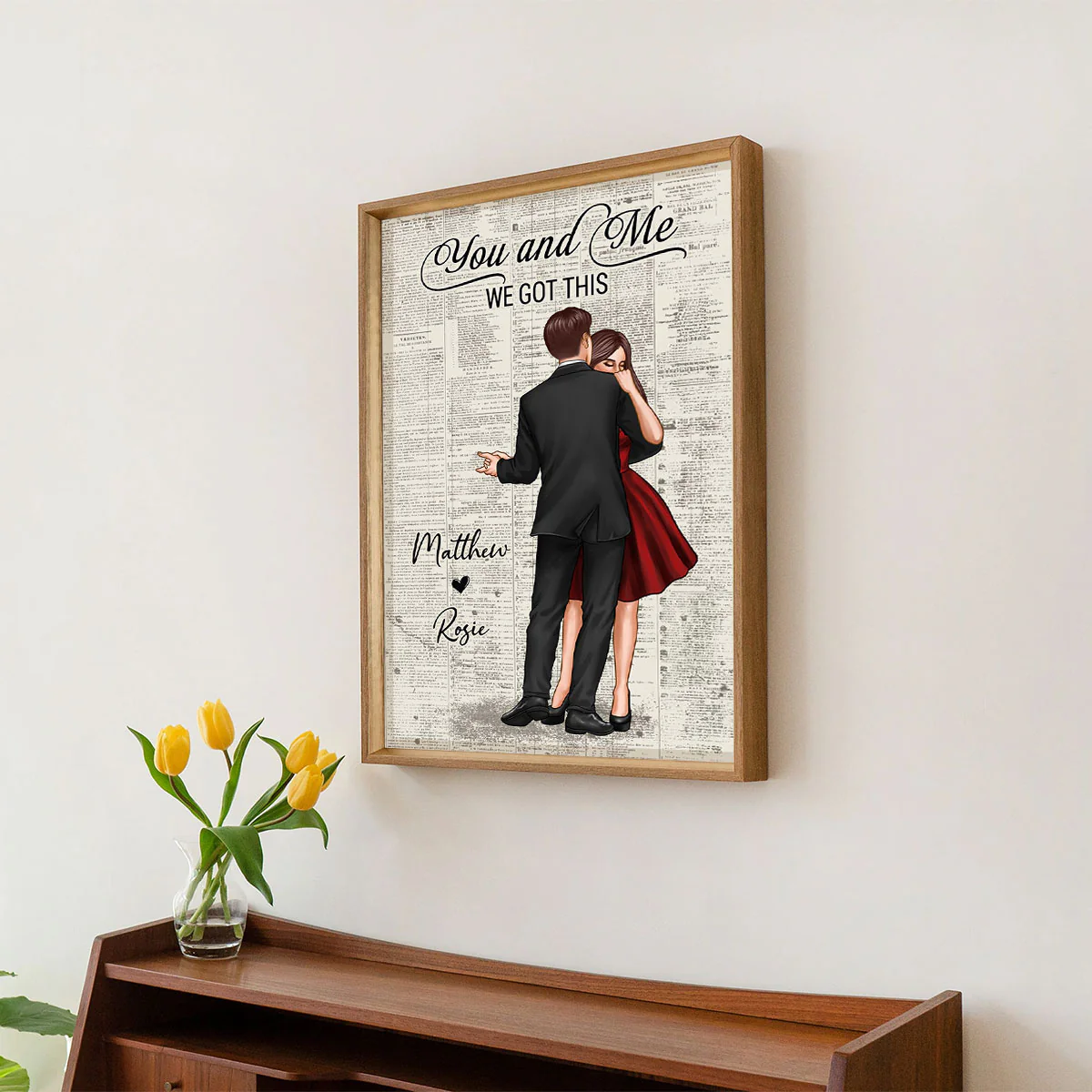 Couple Dancing Vintage Newspaper Anniversary Gift Gift Personalized Poster - Image 4