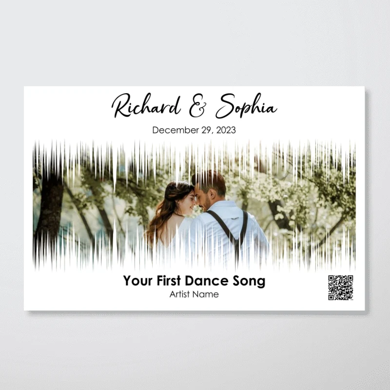 Couple First Dance Song QR Code Wedding Anniversary Gift Photo Inserted Personalized Poster - Image 9
