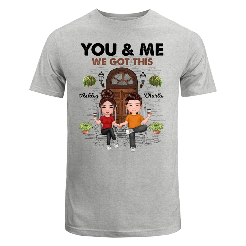 Couple Front Porch Outline Sketch Personalized Shirt - Image 6