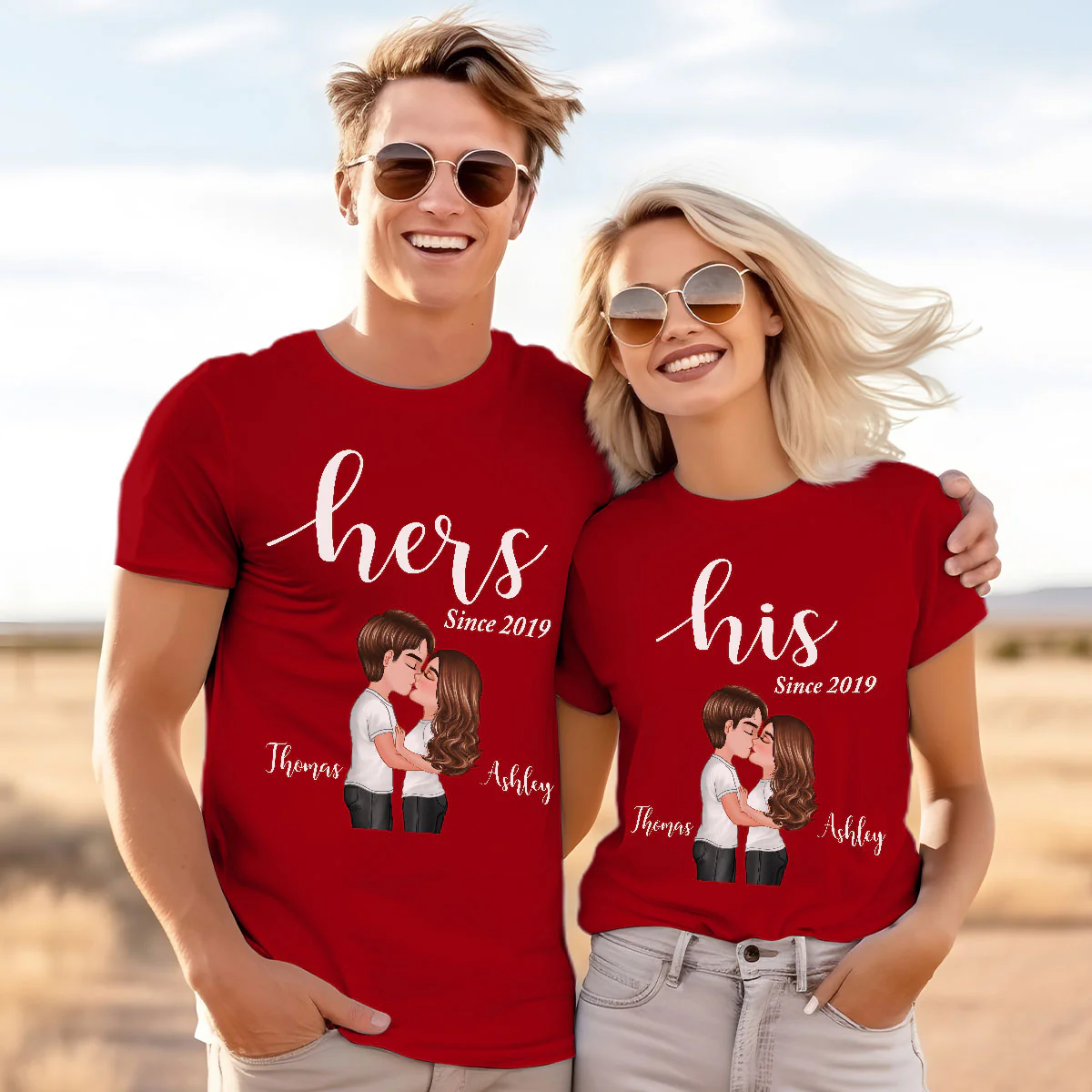 Couple His Her Valentine‘s Day Personalized Matching Shirts [Set of 2 Shirts] - Image 4