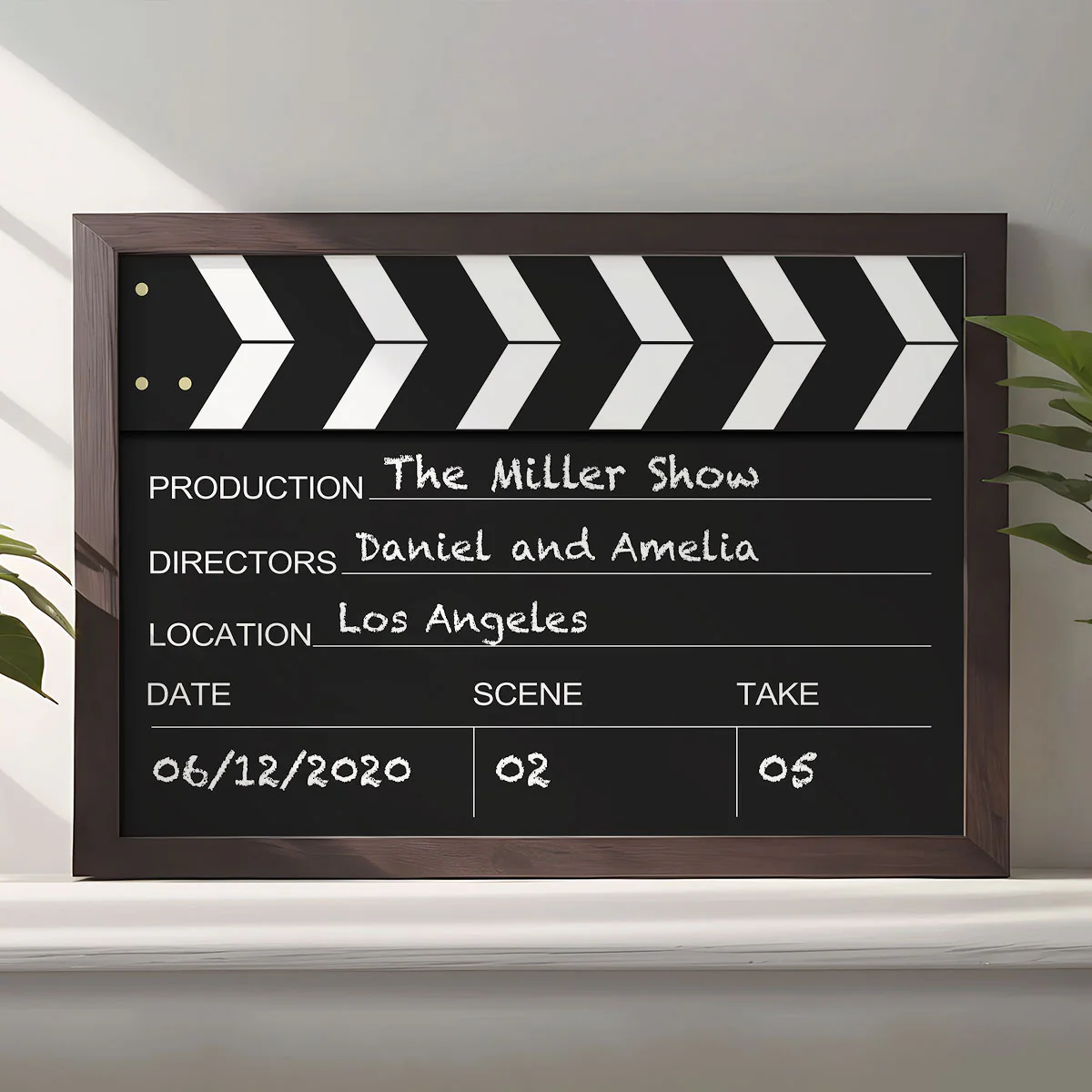 Couple Home Decor Film Clapper Style Personalized Poster - Image 3