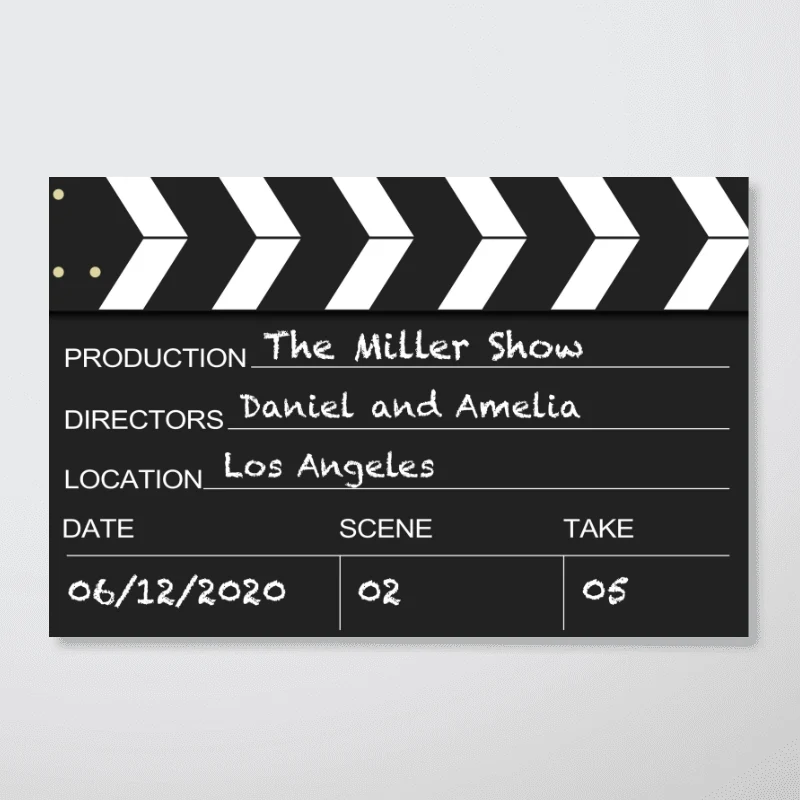 Couple Home Decor Film Clapper Style Personalized Poster - Image 9