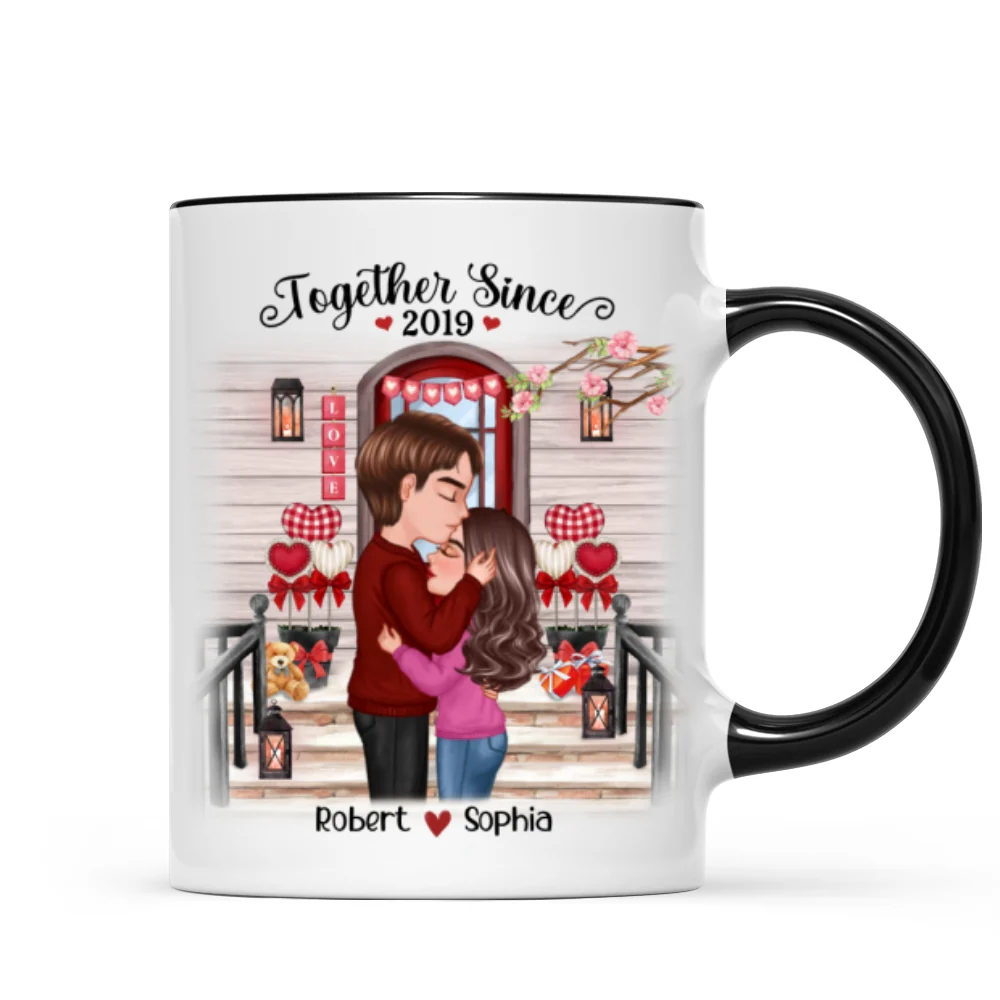 Couple Kissing  Front Porch Personalized Mug - Image 5