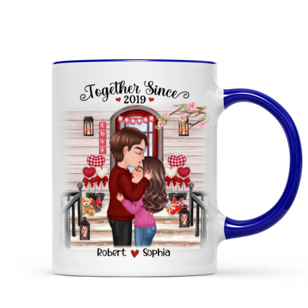 Couple Kissing  Front Porch Personalized Mug - Image 6