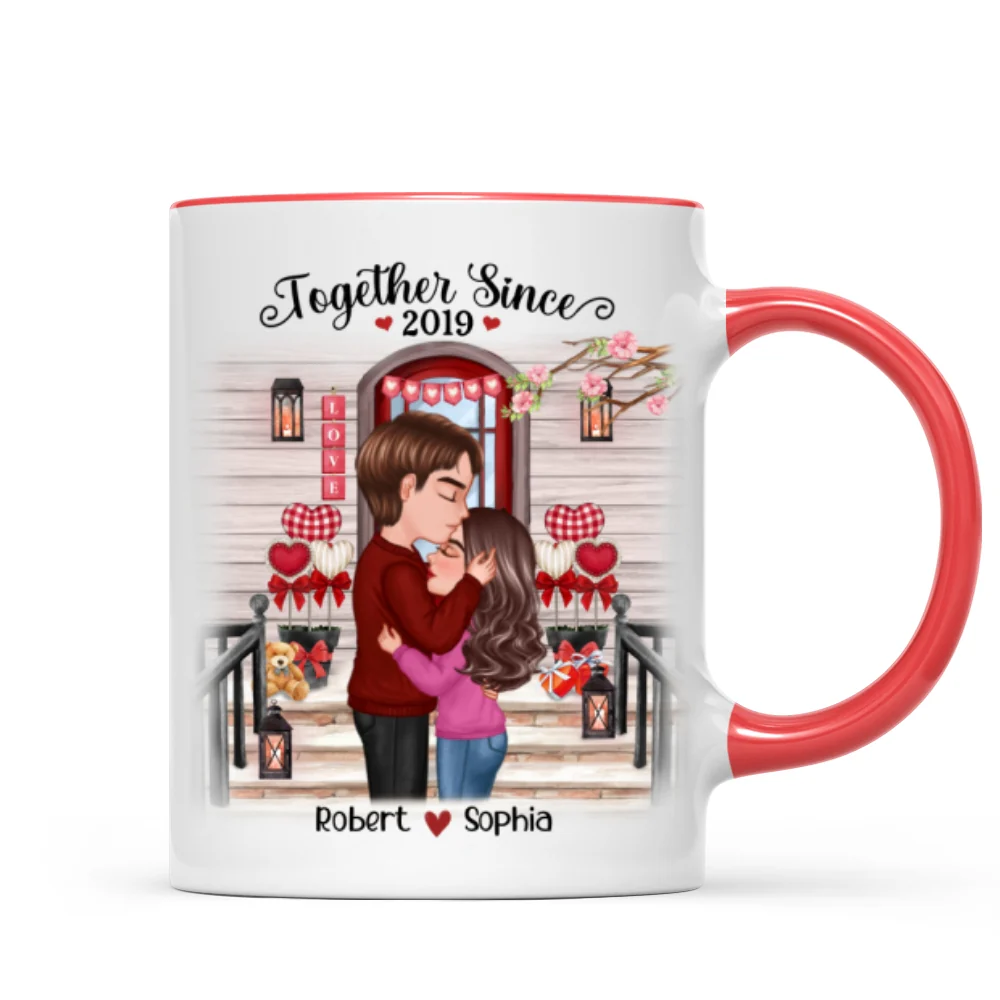Couple Kissing  Front Porch Personalized Mug - Image 7
