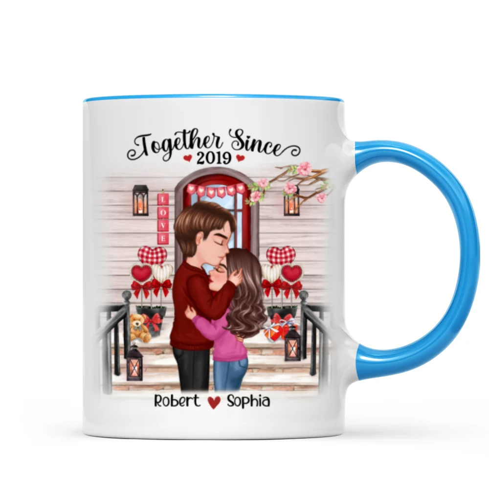 Couple Kissing  Front Porch Personalized Mug - Image 8