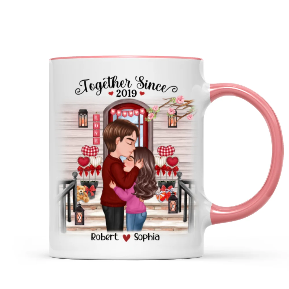 Couple Kissing  Front Porch Personalized Mug - Image 9