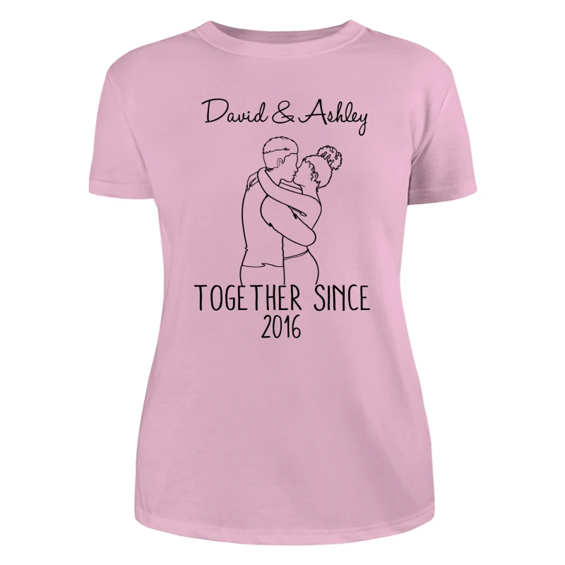 Couple Kissing Outline Valentine‘s Day Gift For Him For Her Personalized Shirt - Image 11