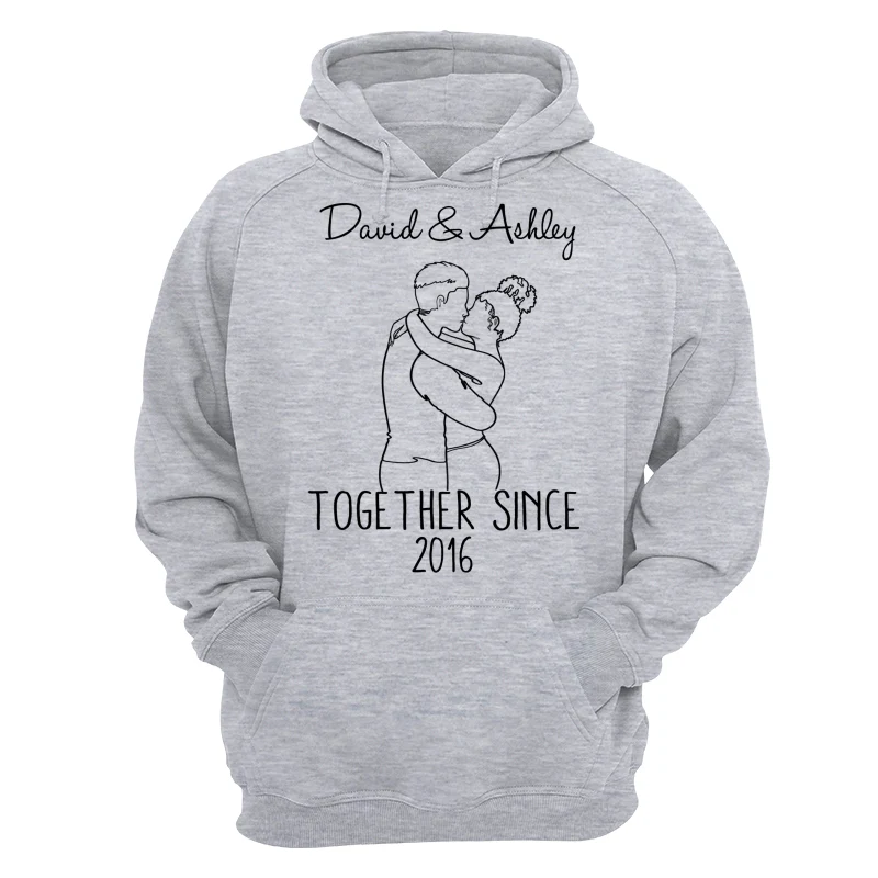 Couple Kissing Outline Valentine‘s Day Gift For Him For Her Personalized Shirt - Image 14