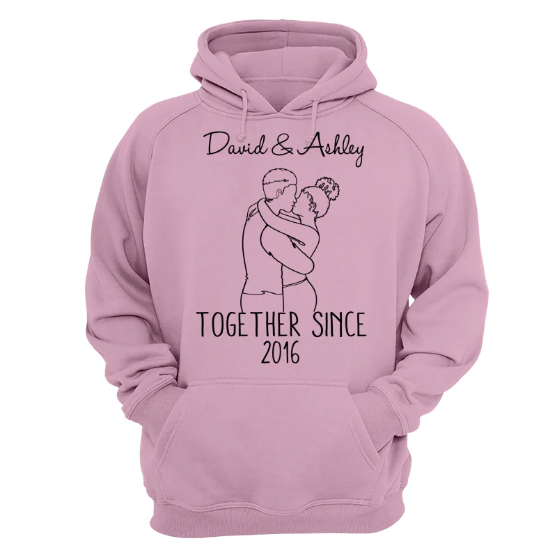 Couple Kissing Outline Valentine‘s Day Gift For Him For Her Personalized Shirt - Image 15