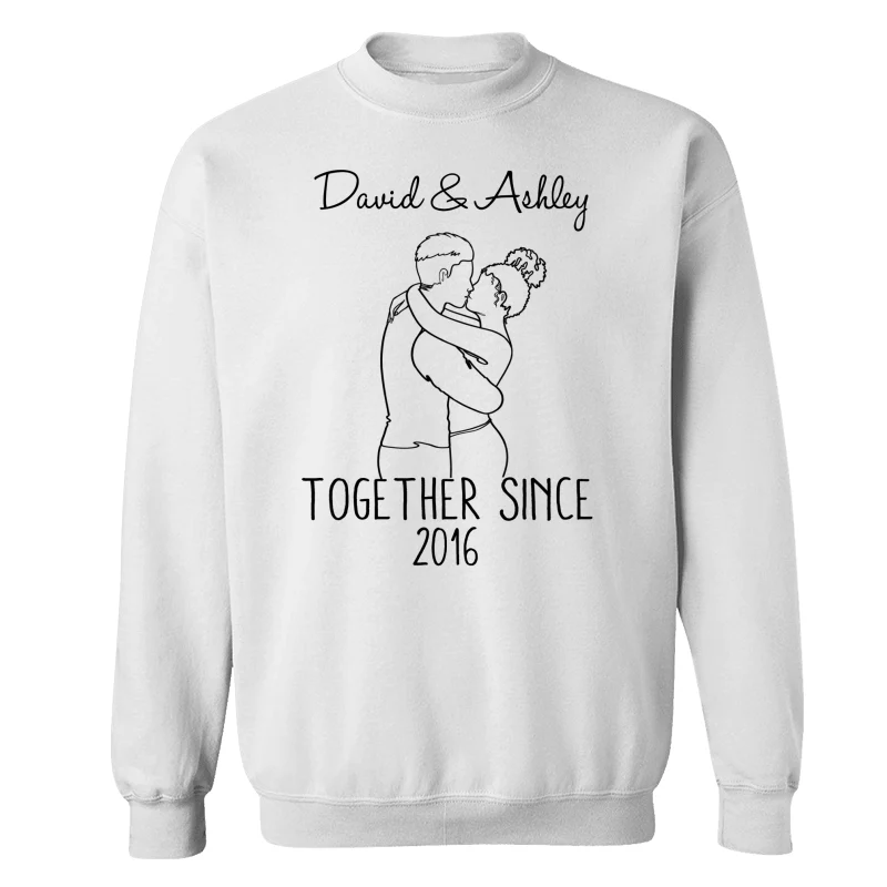 Couple Kissing Outline Valentine‘s Day Gift For Him For Her Personalized Shirt - Image 17