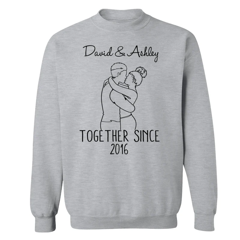 Couple Kissing Outline Valentine‘s Day Gift For Him For Her Personalized Shirt - Image 18