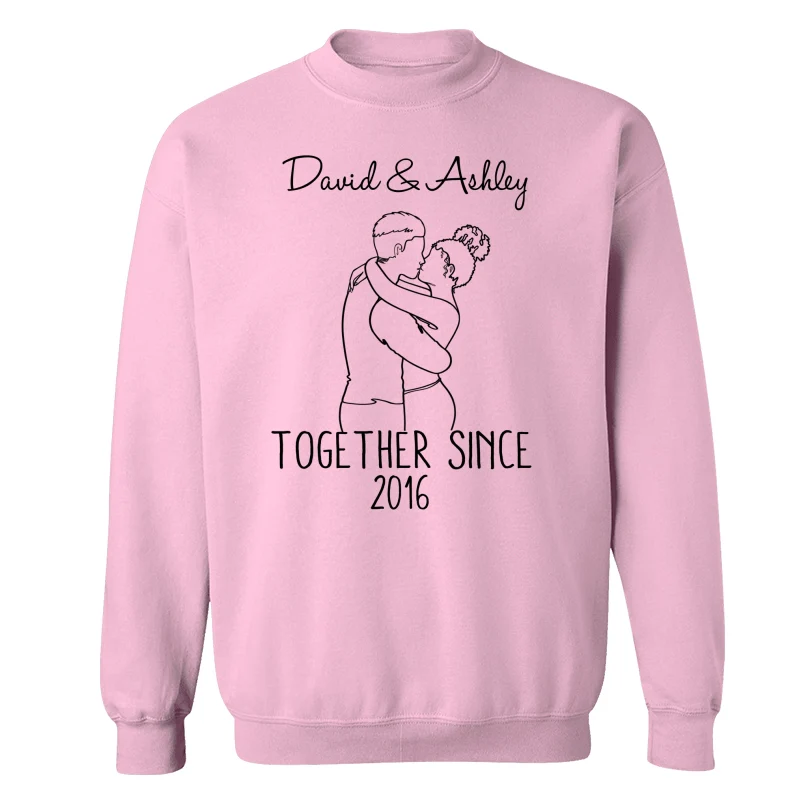 Couple Kissing Outline Valentine‘s Day Gift For Him For Her Personalized Shirt - Image 19