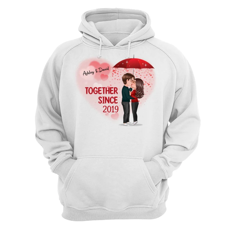 Couple Kissing Under Umbrella Valentine‘s Day Gift Personalized Shirt - Image 13