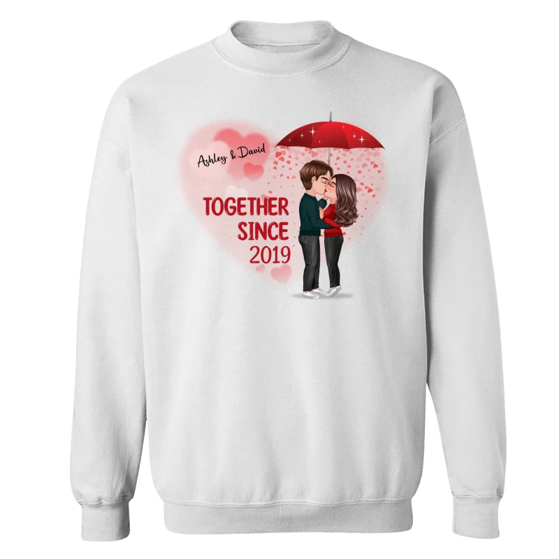 Couple Kissing Under Umbrella Valentine‘s Day Gift Personalized Shirt - Image 17