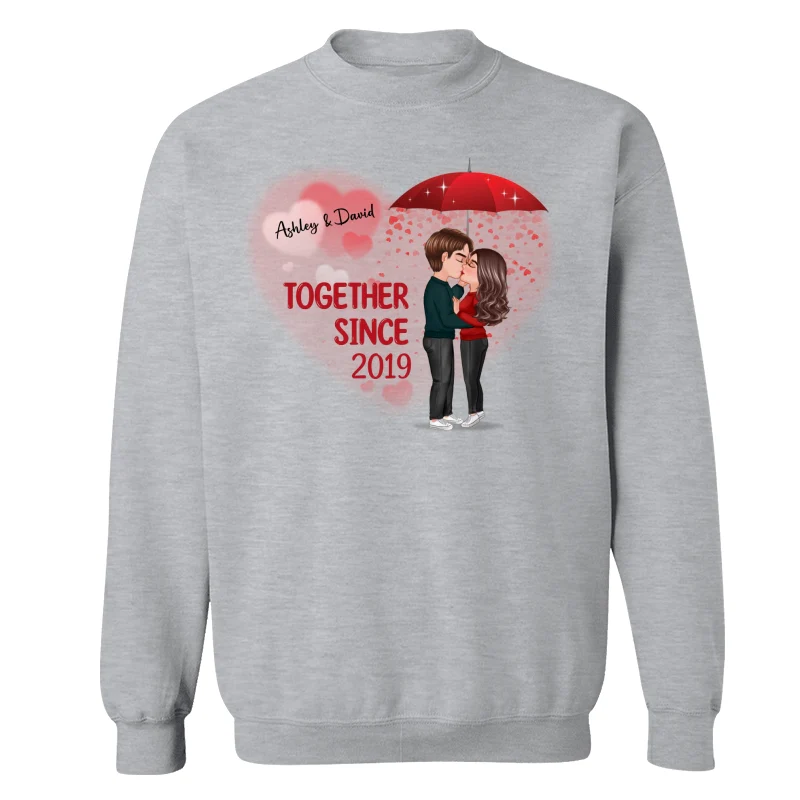 Couple Kissing Under Umbrella Valentine‘s Day Gift Personalized Shirt - Image 18