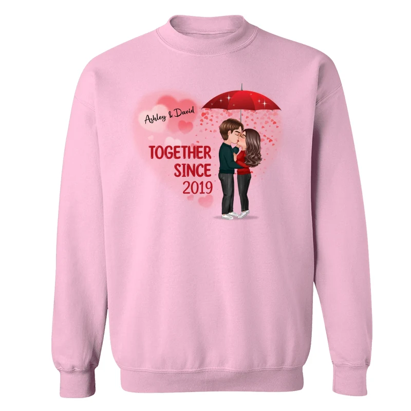 Couple Kissing Under Umbrella Valentine‘s Day Gift Personalized Shirt - Image 19