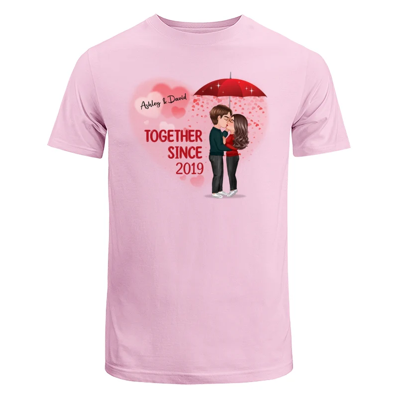 Couple Kissing Under Umbrella Valentine‘s Day Gift Personalized Shirt - Image 7