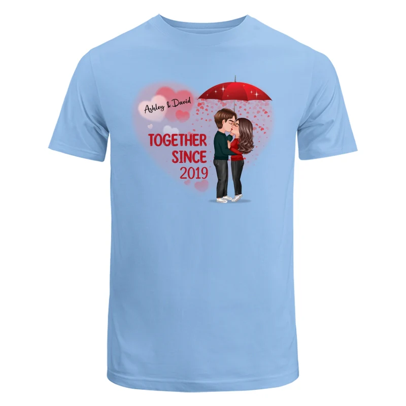 Couple Kissing Under Umbrella Valentine‘s Day Gift Personalized Shirt - Image 8