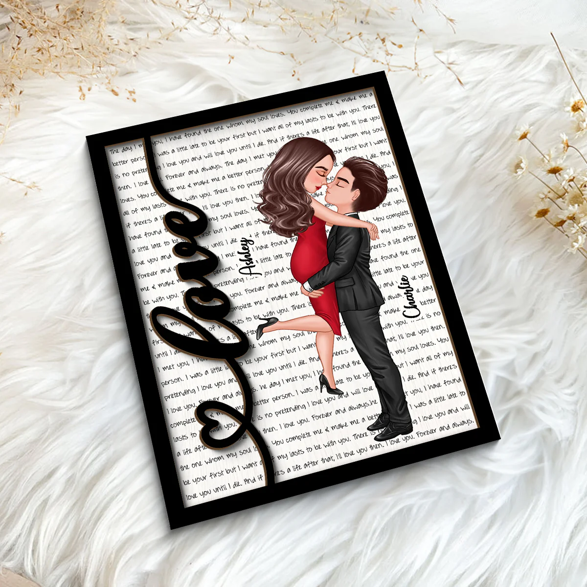 Couple Love Be Mine Gift For Him For Her Personalized 2-layer Wooden Plaque - Image 5