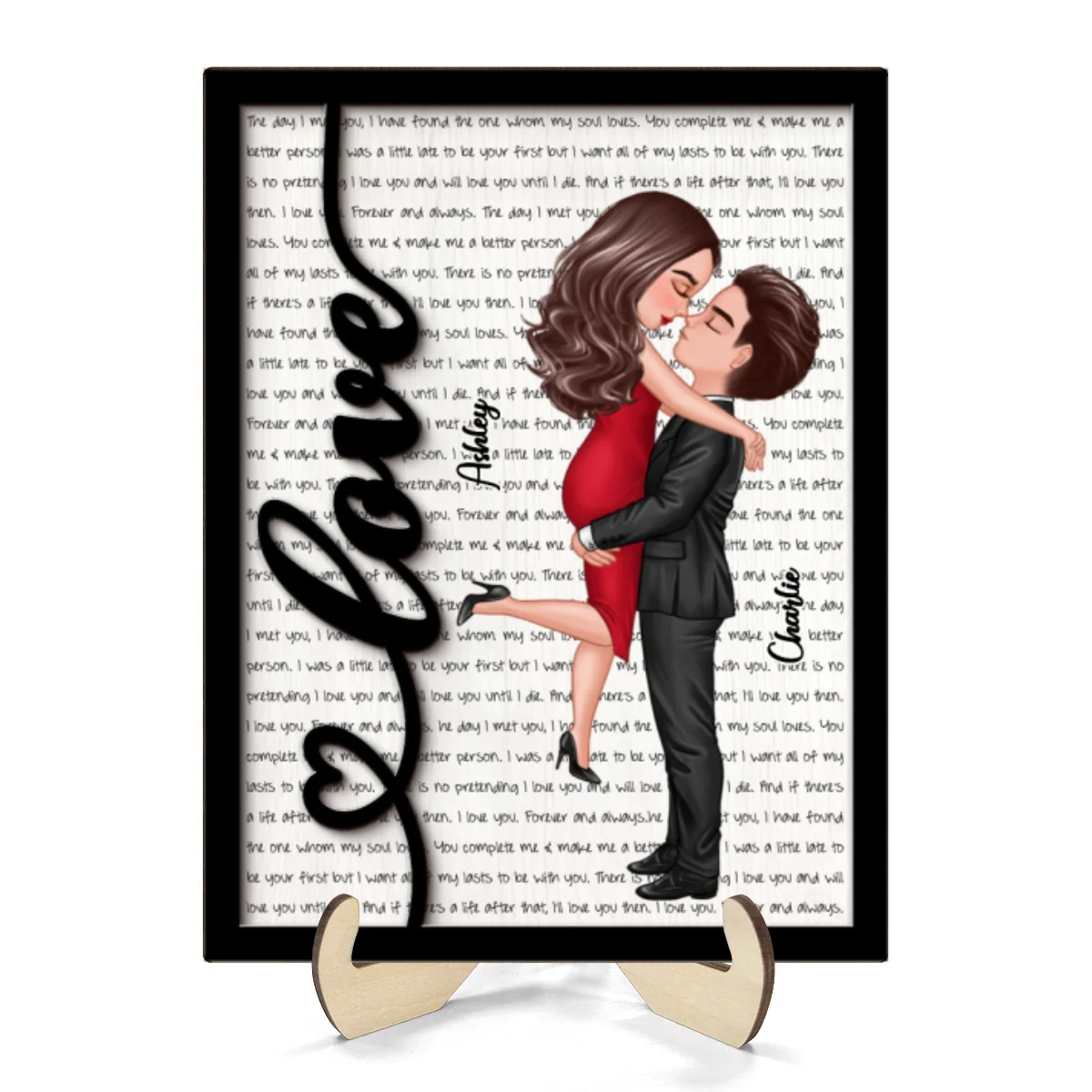 Couple Love Be Mine Gift For Him For Her Personalized 2-layer Wooden Plaque - Image 8