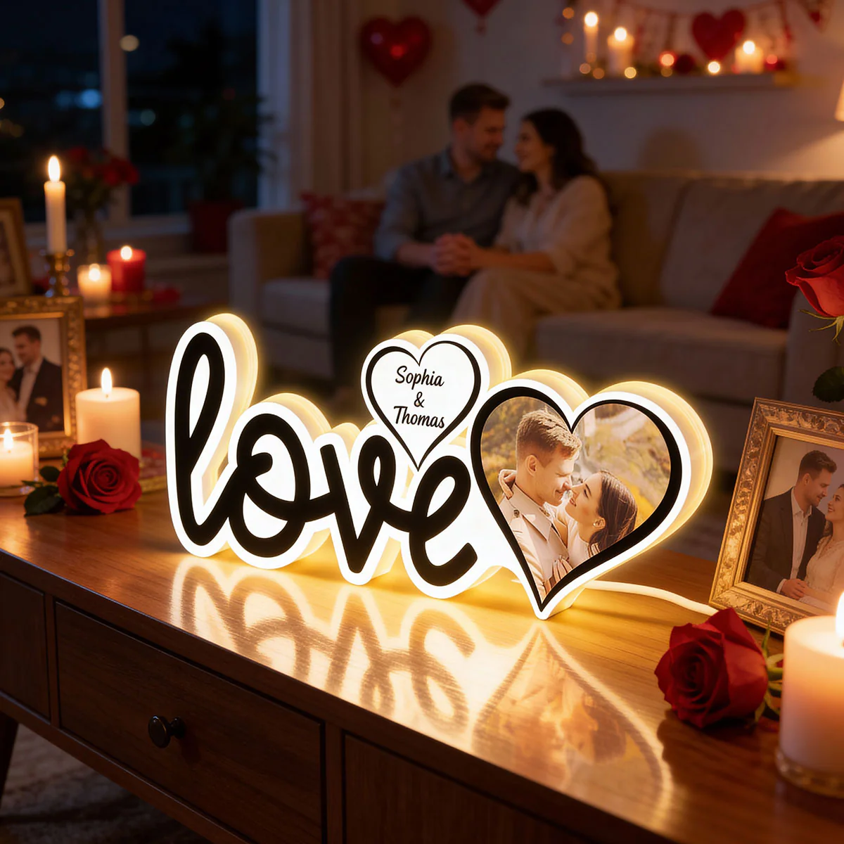 Couple Love Custom Photo - Personalized Light Box - Valentine's Day Gift For Him or Her - Image 6