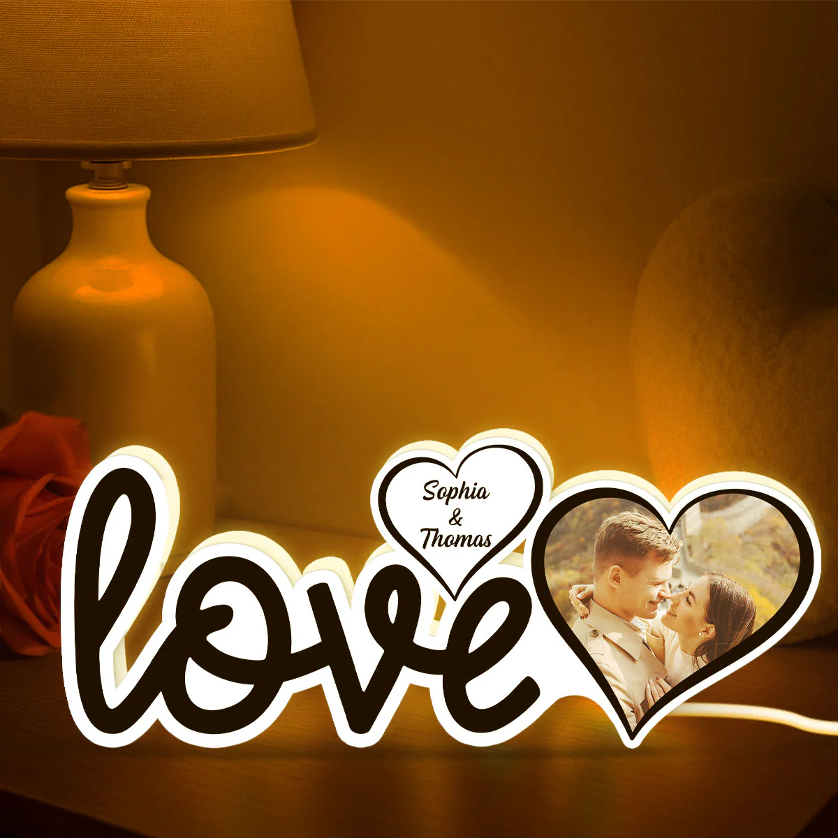 Couple Love Custom Photo - Personalized Light Box - Valentine's Day Gift For Him or Her - Image 9