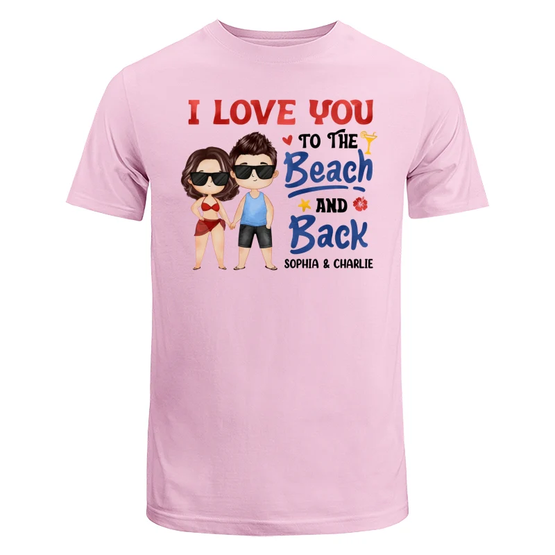 Couple Love To The Beach And Back Summer Personalized Shirt - Image 7