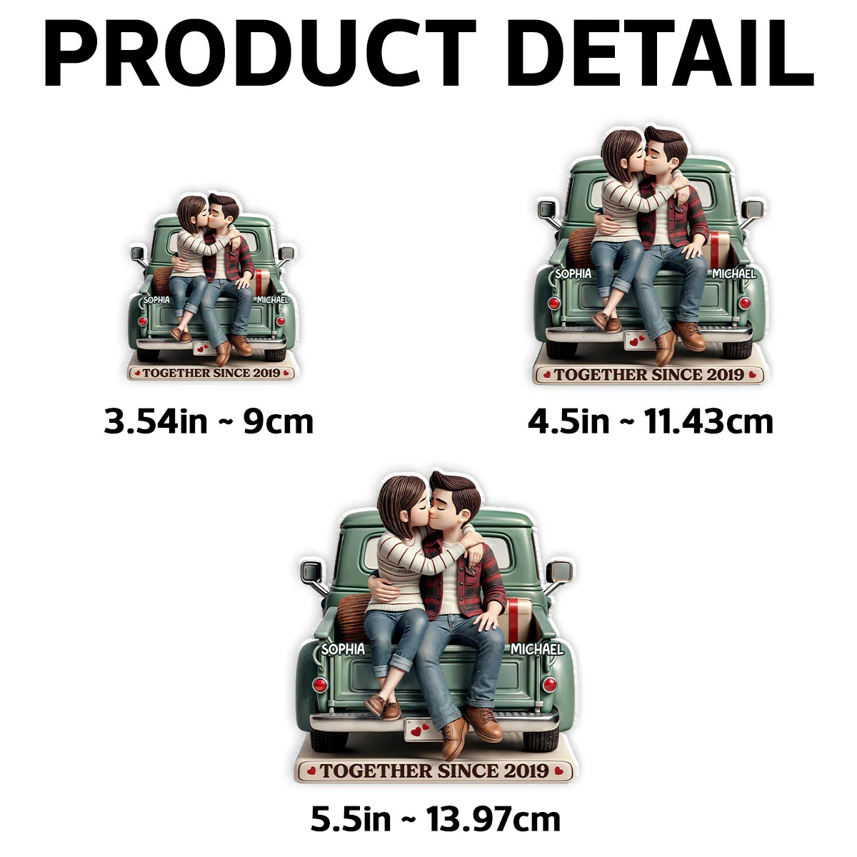 Couple On Truck Personalized Acrylic Fridge Magnet, Heartfelt Gift For Couple, For Him, For Her, Boyfriend, Girlfriend, Husband, Wife - Image 7