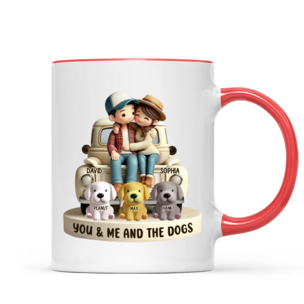 Couple On Truck You Me And The Dog Cats Personalized Mug, Heartfelt Gift For Couple, For Dog Lovers, Cat Lovers, Pet Lovers - Image 10