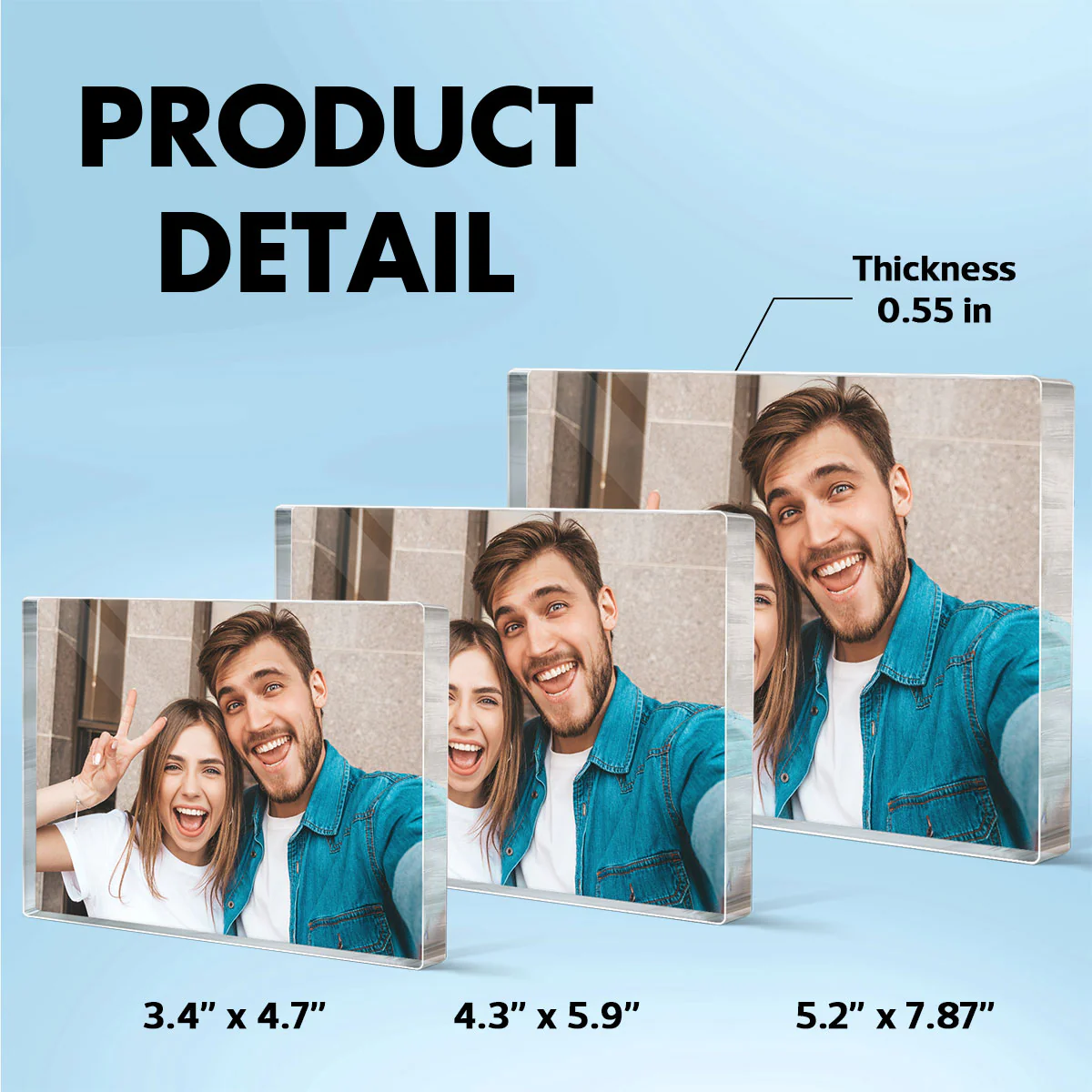 Couple Photo Upload Personalized Rectangle Acrylic Block Plaque, Heartfelt Gift For Couple, For Him, For Her, Boyfriend, Girlfriend, Husband, Wife - Image 7