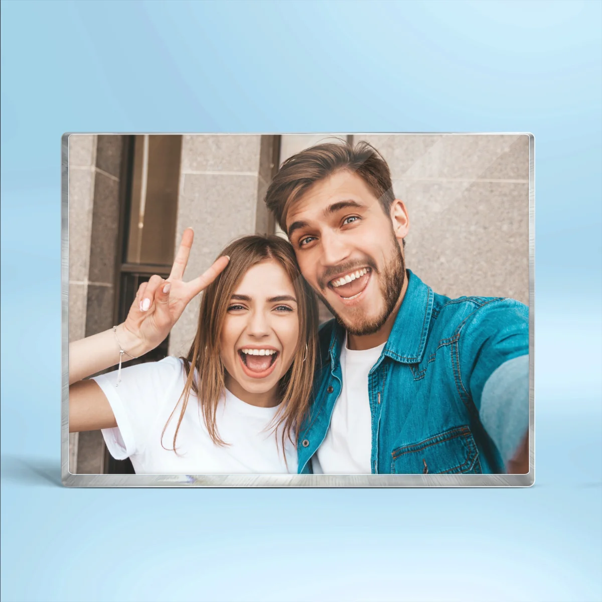 Couple Photo Upload Personalized Rectangle Acrylic Block Plaque, Heartfelt Gift For Couple, For Him, For Her, Boyfriend, Girlfriend, Husband, Wife - Image 8