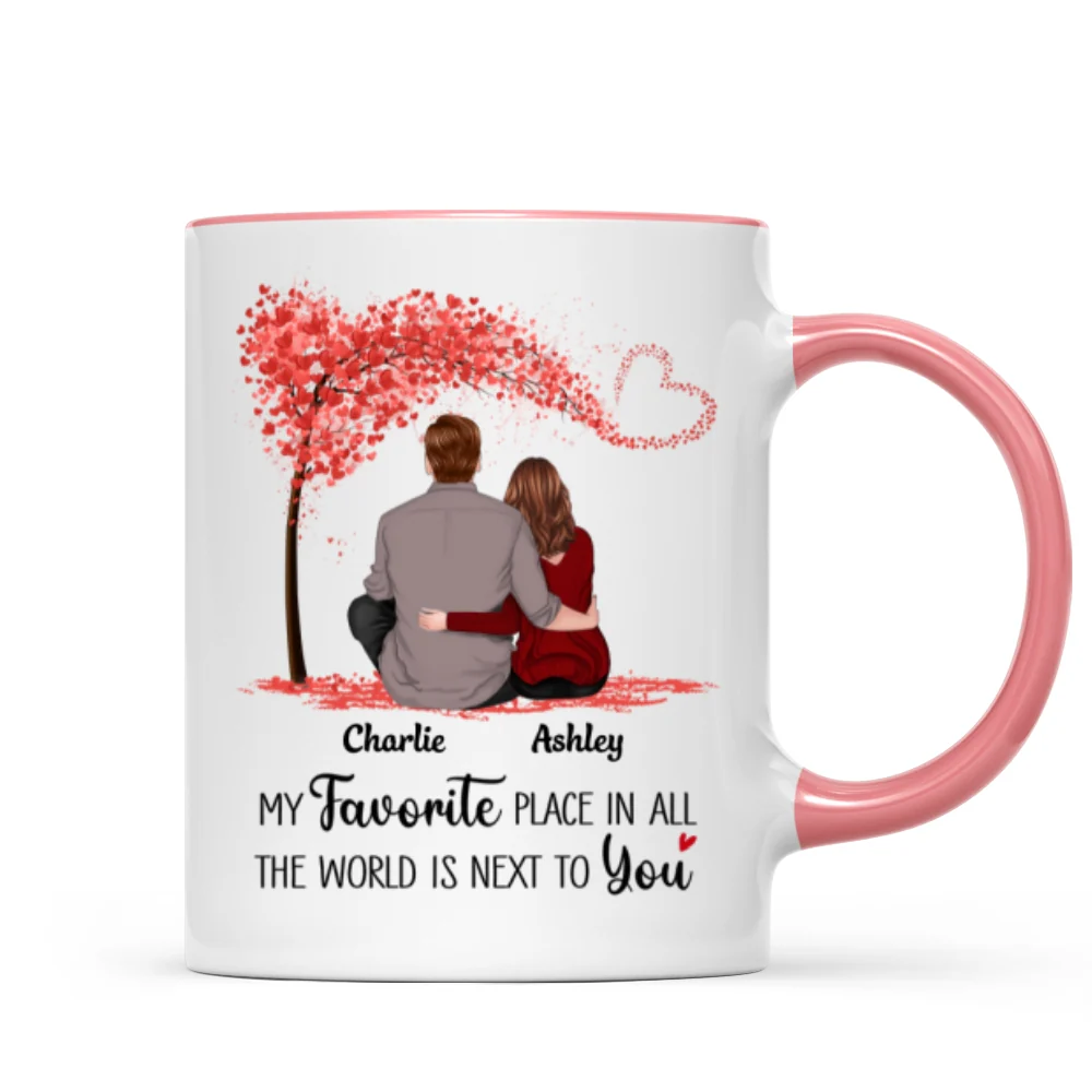 Couple Sitting Back View Personalized Mug - Valentine‘s Day Gift - Anniversary Gift For Him - Gift For Her - Image 9