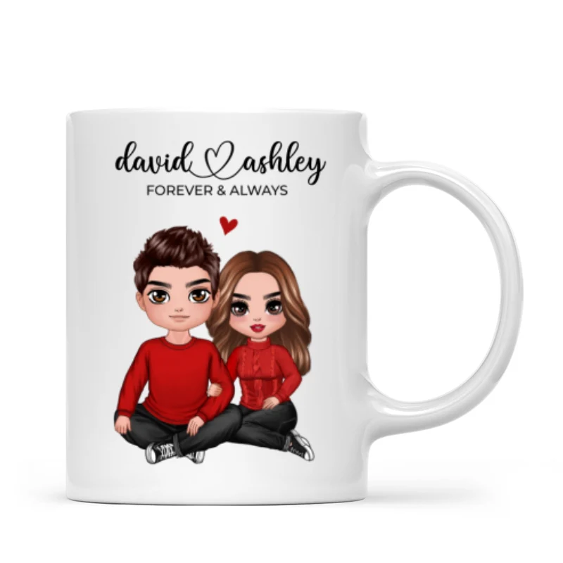 Couple Sitting Forever And Always Personalized Mug - Image 4