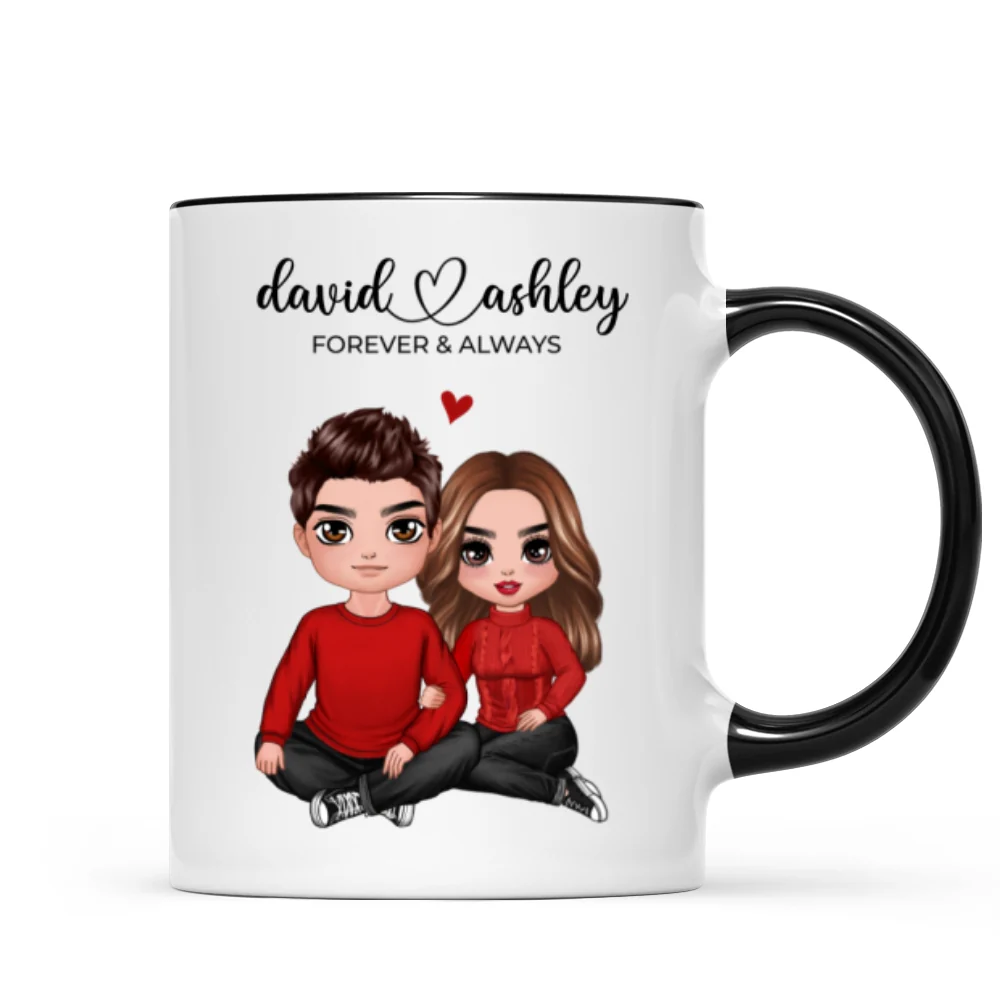 Couple Sitting Forever And Always Personalized Mug - Image 5