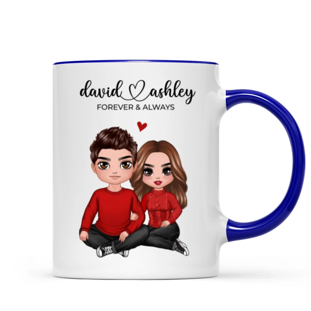 Couple Sitting Forever And Always Personalized Mug - Image 6