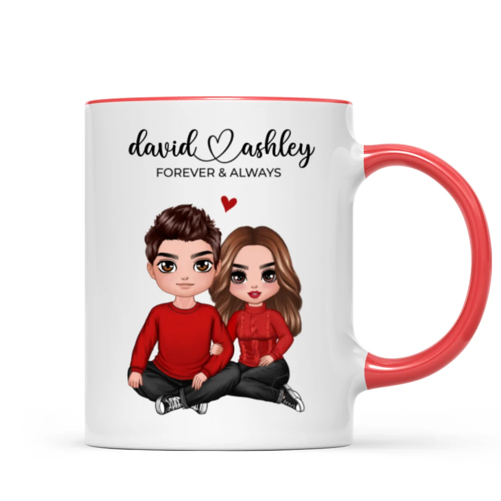 Couple Sitting Forever And Always Personalized Mug - Image 7