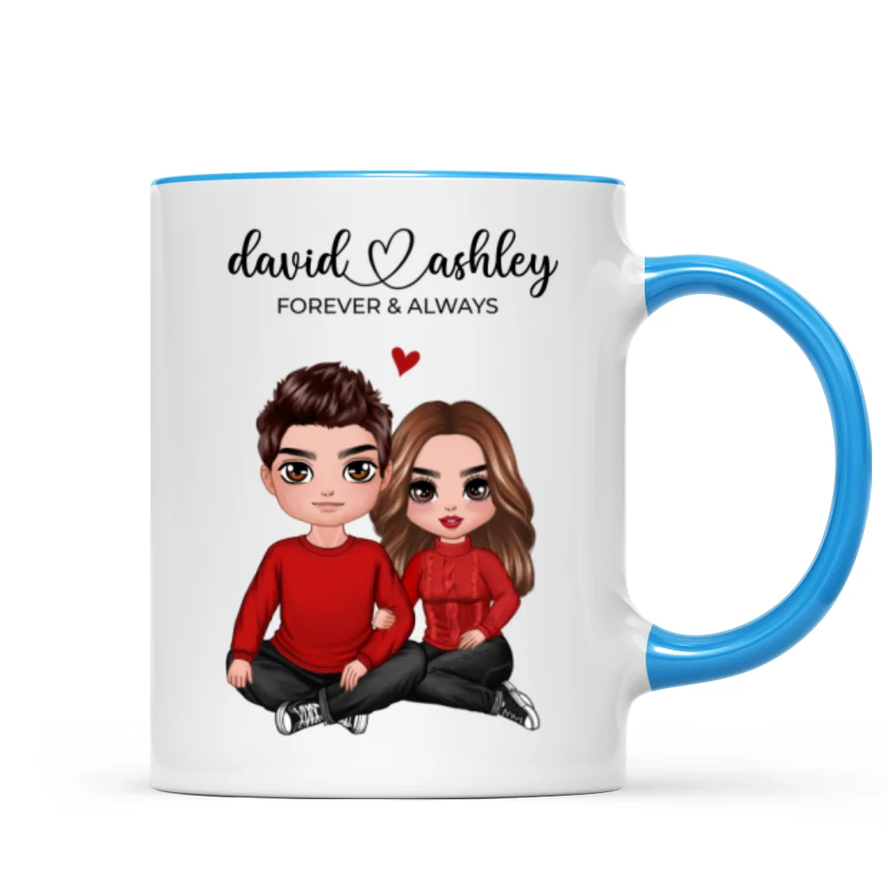 Couple Sitting Forever And Always Personalized Mug - Image 8