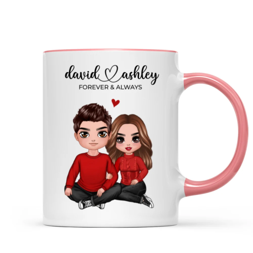 Couple Sitting Forever And Always Personalized Mug - Image 9