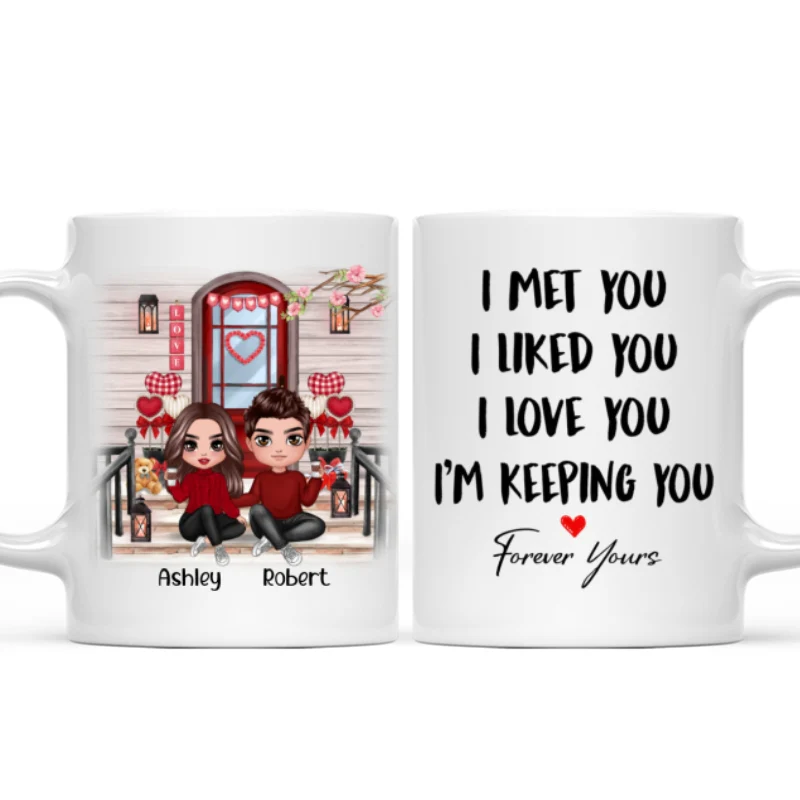 Couple Sitting Front Porch Personalized Mug - Image 4