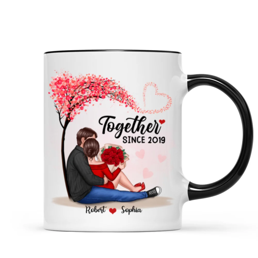 Couple Sitting Under Tree Together Since Personalized Mug - Image 5