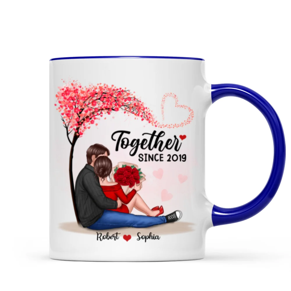Couple Sitting Under Tree Together Since Personalized Mug - Image 6