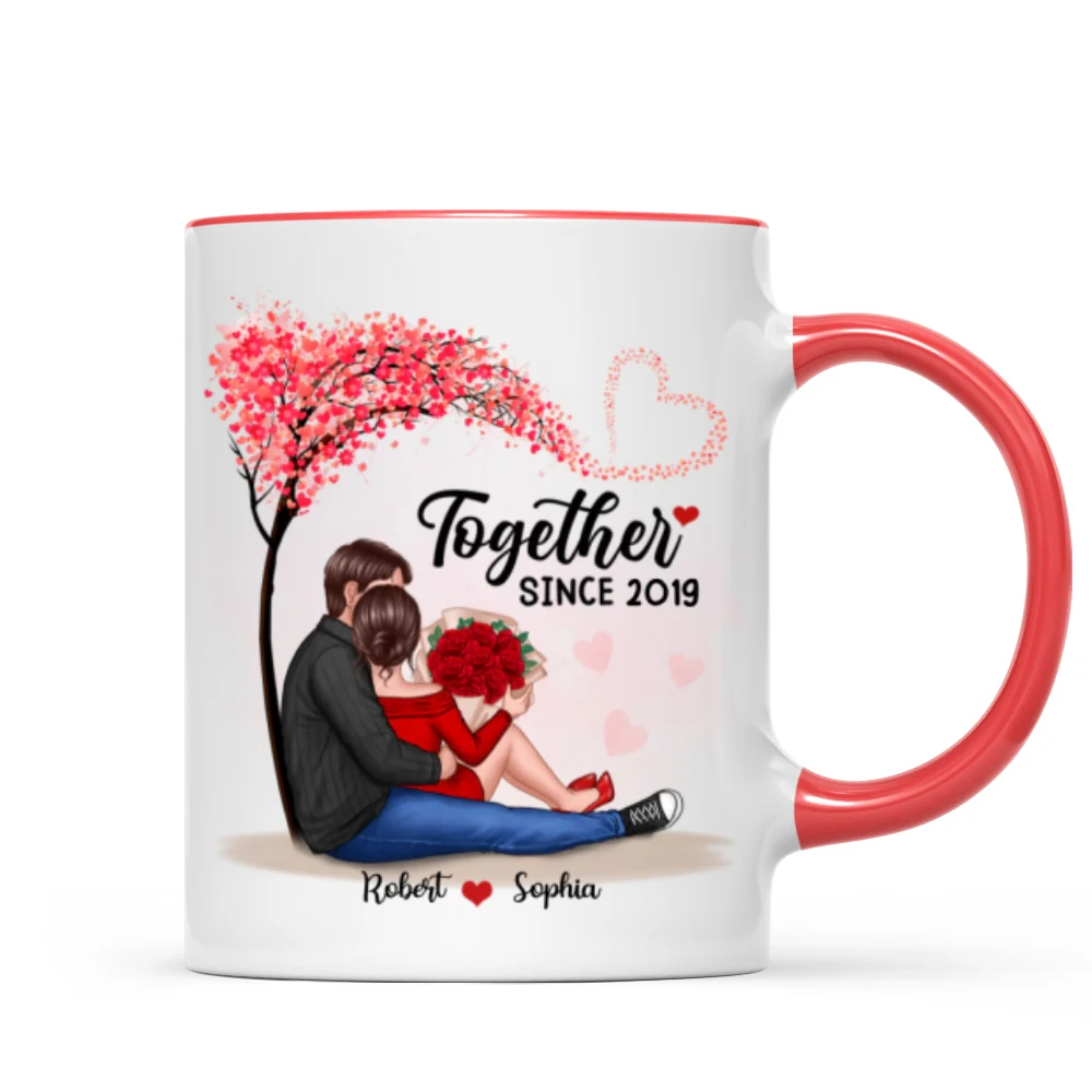 Couple Sitting Under Tree Together Since Personalized Mug - Image 7