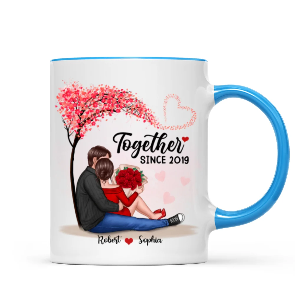 Couple Sitting Under Tree Together Since Personalized Mug - Image 8