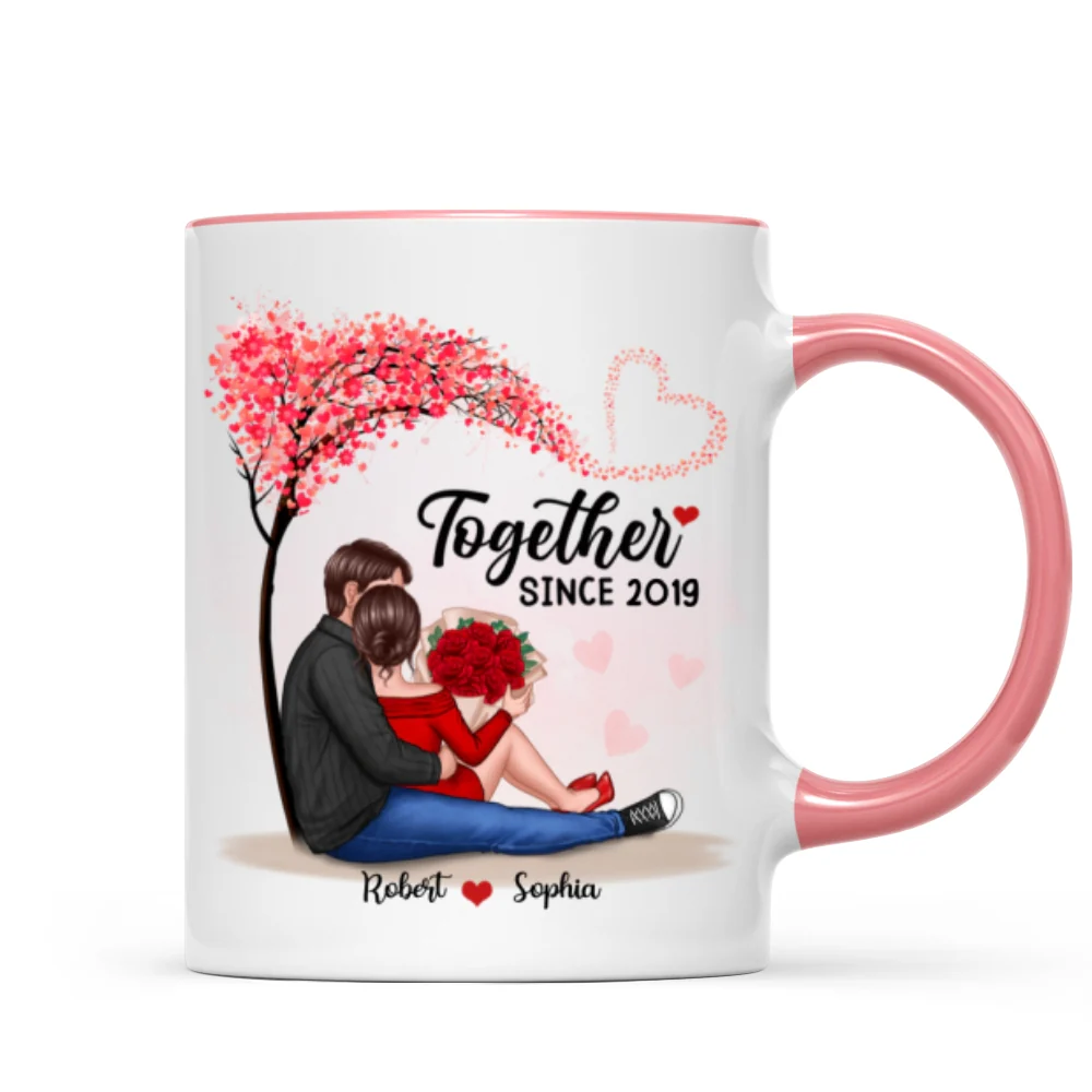 Couple Sitting Under Tree Together Since Personalized Mug - Image 9
