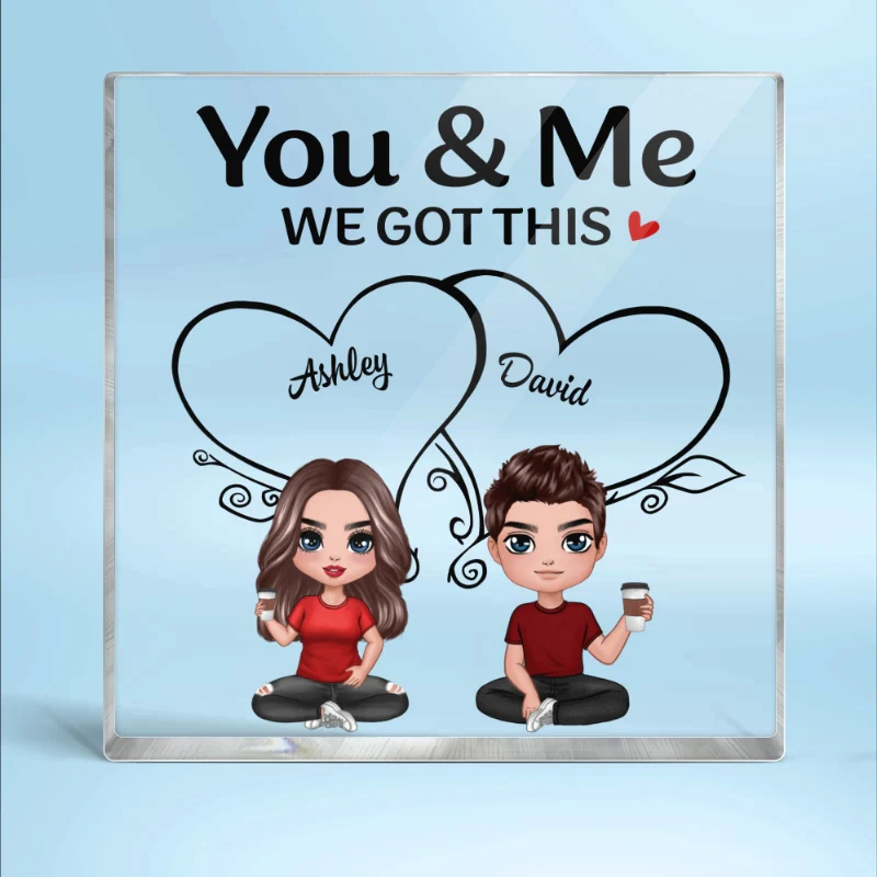 Couple Sitting We Got This Personalized Acrylic Block Plaque - Image 4