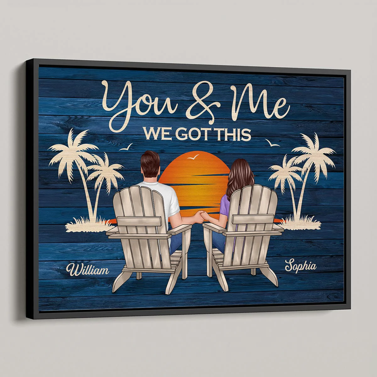 Couple Sitting You And Me We Got This Personalized Poster, Anniversary Gift For Him, Her - Image 5