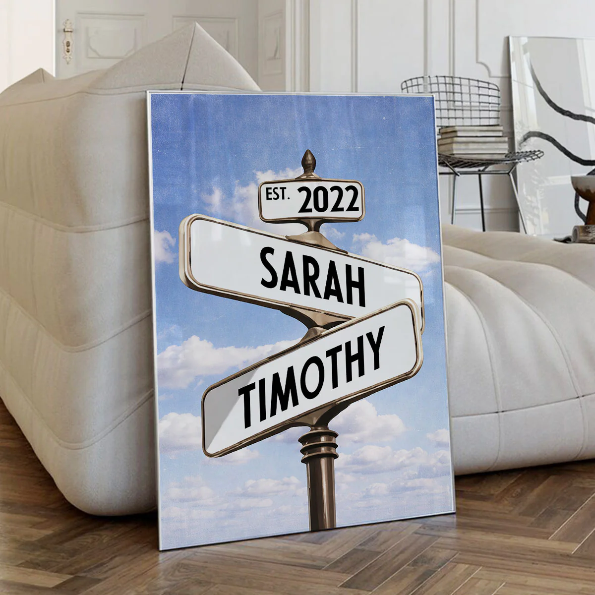 Couple Street Sign - Personalized Poster - Anniversary Gift for Him, for Her - Image 10