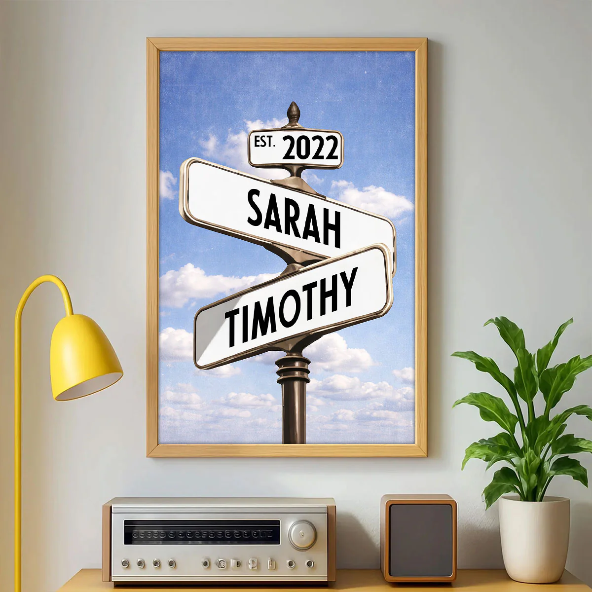 Couple Street Sign - Personalized Poster - Anniversary Gift for Him, for Her - Image 3