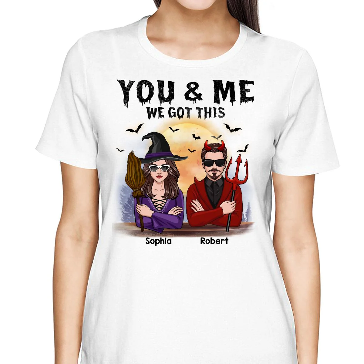 Couple Together Since Halloween Personalized Matching Shirt - Image 2